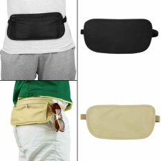 Ekstra Tipis Travel Pouch Tersembunyi Compact Keamanan Uang Paspor Pinggang Sabuk Tas-Intl