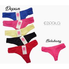 Ezpata Sorex G String - 2 Pcs Lingerlie Celana Dalam Wanita Sexi Brokat - Random