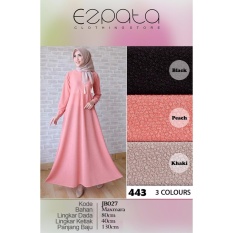 Ezpata Gamis Mayung Lebar Bawah Bahan Babat Busui Friendly Resleting Depan - Khaki