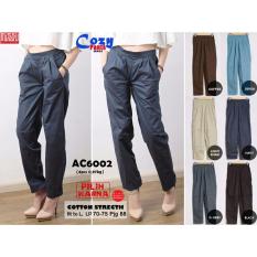 Ezpata Jual Celana Panjang Cozy Pants Big Size Bahan Katun Strecth - Abu Tua