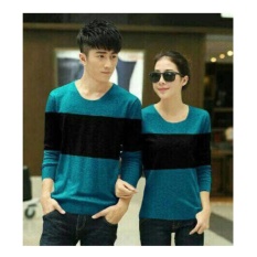 F Fashion Baju Couple Two Tone - Tosca / Kaos Oblong / Kaos Pasangan / Kaos Couple / Pakaian Kembar / Baju Muslim Wanita / Baju Muslim Pria / Couple