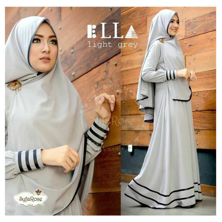 F Fashion Baju  Muslim Gamis  Syari  Najwa  Abu Dress 