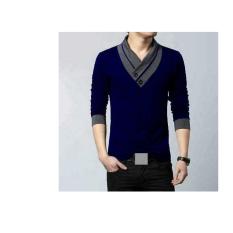 F Fashion Kaos Pria Minho - Navy / Baju Pria / Kemeja Pria / Baju Santai Pria / Baju Muslim Pria / Kemeja Formal / Atasan Pria / Kemeja Kerja Pria