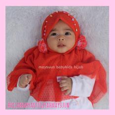 Fairuz Hijab, Jilbab Anak Terbaru, Hijab Anak Balita Branded Pompom Warna Orange