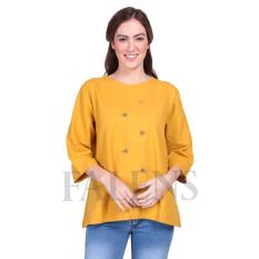 Falens Agnes Top Atasan Wanita Baju Blouse Cewek Fashion Bagus Cantik Bahan Adem – Yellow Kuning