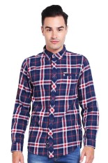 FAMO Pakaian Kemeja Formal Pria 504031711 Blue Diskon discount murah bazaar baju celana fashion brand branded