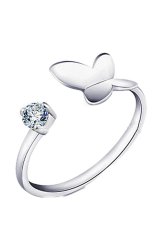 Fancyqube 925 Sterling Perak Payet These Butterflies Dapat Disesuaikan Pembukaan Hadiah Perak