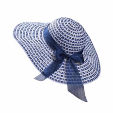 Fancyqube Jual Hot Fashion 2017 Baru Fashion Summer Beach Hat Blue-Intl