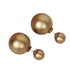 Fang Fang Double Pearl Earrings Emas