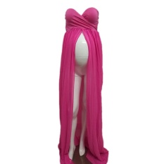 Fang Fang Maternity Split Depan Sifon Tipis Maternity Gaun Maxi Bridesmaid Dress untuk Foto Shoot-Hotpink-Intl