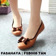 Fasahaya Sepatu Wanita Flat Shoes Ballet Cantik Terbaru Murah FSB008 Tan