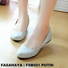 Fasahaya Sepatu Wanita Flat Shoes Ballet Cantik Terbaru Murah FSB021 Putih