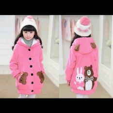 Fashion Anak Perempuan - Pakaian Anak Perempuan Jaket & Mantel Anak Perempuan - Sweater Anak Perempuan - LT Sweater Kids Funny Pink Fanta