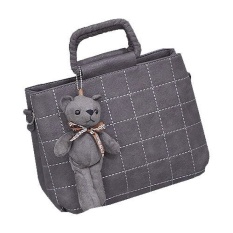 Fashion Cute Top Handle Leather Bear Women HandBags Tas-Intl