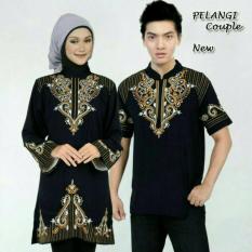 FASHION FLOWER-BAJU COUPLE MUSLIM PELANGI BLACK + BORDIRAN