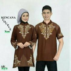 FASHION FLOWER-BAJU COUPLE MUSLIM KENCANA BROWN + BORDIRAN