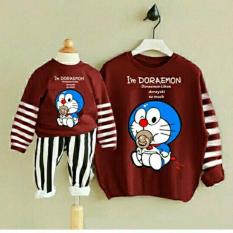 FASHION FLOWER-BAJU KELUARGA | FAMILY COUPLE | SWEATER COUPLE | KAOS COUPLE | FASHION COUPLE | SWEATER COUPLE MOM AND KIDS BABY DORA DOT-MAROON (IBU DAN ANAK)
