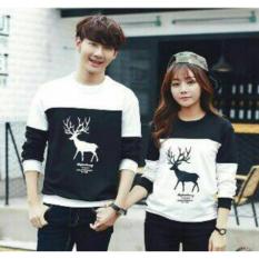 FASHION FLOWER-KAOS PASANGAN BAJU COUPLE KAOS COUPLE COUPLE FASHION KAOS COUPLE SINTERKLAS LP-PUTIH HITAM (COWOK DAN CEWEK)