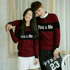 FASHION FLOWER-KAOS PASANGAN BAJU COUPLE KAOS COUPLE COUPLE FASHION KAOS COUPLE YOU AND ME LP-MAROON (COWOK DAN CEWEK)