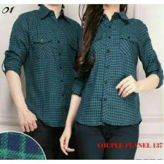 FASHION FLOWER-KEMEJA PASANGAN KEMEJA COUPLE BAJU COUPLE COUPLE FLANEL COUPLE KOTAK FLANEL FF137-TOSCA (COWOK DAN CEWEK)
