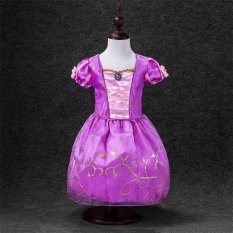 Fashion Gadis Gaun Anak Partai Halloween Gaun Anak Fairy Tale Drama Putri Gaun Anak Cosplay Kostum Baju Anak-Ungu -Intl