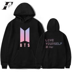 Fashion Hoodies Pria BTS Album Baru Mencintai Diri Sendiri All-Match Longgar Hooded Sweter-Intl