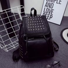 Fashion korean backpack - Tas wanita import ransel - Hitam