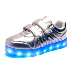 Fashion LED Flashing Anak-anak Anak-anak Kets (Perak)