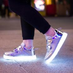 Fashion LED Flashing Anak-anak Anak-anak Kets (Perak)