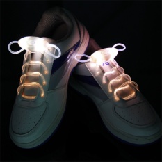 Fashion LED Tali Sepatu Tali Sepatu Flash Lighting Glow Stick Strap Tali Sepatu Pesta Malam Putih-Intl