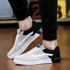 Mode Rendah-cut CANVAS Sepatu untuk Pria 1322 & Hitam & Abu-abu