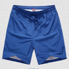 Fashion Pria And Wanita Pants Bang Pendek Katun Lurus Celana Panjang Santai Biru