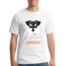 Fashion Mens Crewneck I Love My Schnauzer Pria T Shirts Tee Shirts Mens Baru Kedatangan Lengan Pendek Pakaian Pria Murah T Shirts Online Putih-Intl