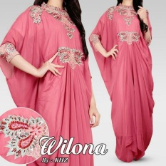 FASHION MUSLIM / Kaftan Diamond Swarosky Jumbo- Baju Kaftan Jumbo- Gamis Jumbo Wilona
