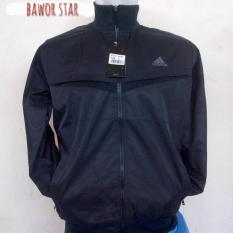 fashion pria Jaket ADDS Parasut Import Bolak Balik hitam polos