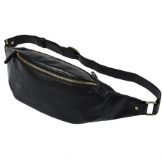 Fashion Running Belt Bum Pinggang Pouch Fanny Pack Camping Sport Hiking Zip Bag (Black)-Intl