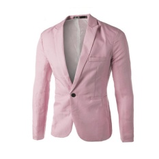 Fashion Stylish Men's Blazer Coat Jaket Casual Slim Fit Satu Tombol Suit-Intl