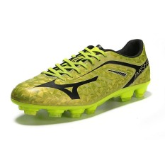 Fashion Sepatu Sepak Bola Musim Panas untuk Mens dan Womens MIZUNO Basara 001 TC-Mens Boots FG Soccer Sneakers Ukuran 39 -45 (hijau/Hitam) -Intl