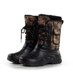 Modis AS Ukuran 8-11 Sepatu Pria Camo Berburu Sepatu Bot Anti-Air Lapisan Bulu Imitasi Karet Kaki- internasional