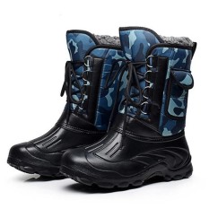 Modis AS Ukuran 8-11 Sepatu Pria Camo Berburu Sepatu Bot Anti-Air Lapisan Bulu Imitasi Karet Kaki- internasional