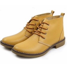 Fashion Wanita Ukuran Besar Kulit LACE UP Ankle Knight Martin Boots