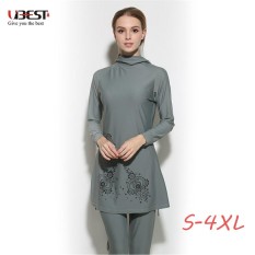 Modis Wanita Plus Ukuran Dicetak Bunga Baju Renang Muslim Modis Muslimah Baju Renang Islami Berenang Berselancar Pakaian Olahraga Pakaian-Internasional