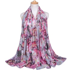 Fashion Women Printing Lengan Panjang Scarf Ladies Selendang Selendang Benang Paris PK-Intl