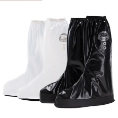 Modis Pria dan Wanita Tinggi Cylinder Sepatu Hujan Cover Pria Hari Hujan Riding Motor Kendaraan Listrik Waterproof Tebal Sepatu Cover (putih) -Intl
