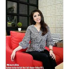 Fashionshop Blosue Wanita Nindi Lengan Panjang / Baju Wanita / Blouse Korea / Atasan Wanita / Baju Formal / Kemeja Wanita / Kemeja Formal / Atasan Muslim / Kemeja Cewek Tunik / Blouse Sabrina / Baju Wanita / Blouse Korea / Atasan Wanita / Baju Formal