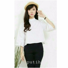 Fashionshop Blouse Gaine Putih / Baju Wanita / Blouse Korea / Atasan Wanita / Baju Formal / Kemeja Wanita / Kemeja Formal / Atasan Muslim / Kemeja Cewek Tunik / Blouse Sabrina