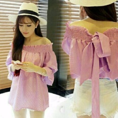 Fashionshop Blouse Liza Red / Baju Wanita / Blouse Korea / Atasan Wanita / Baju Formal / Kemeja Wanita / Kemeja Formal / Atasan Muslim / Kemeja Cewek Tunik / Blouse Sabrina