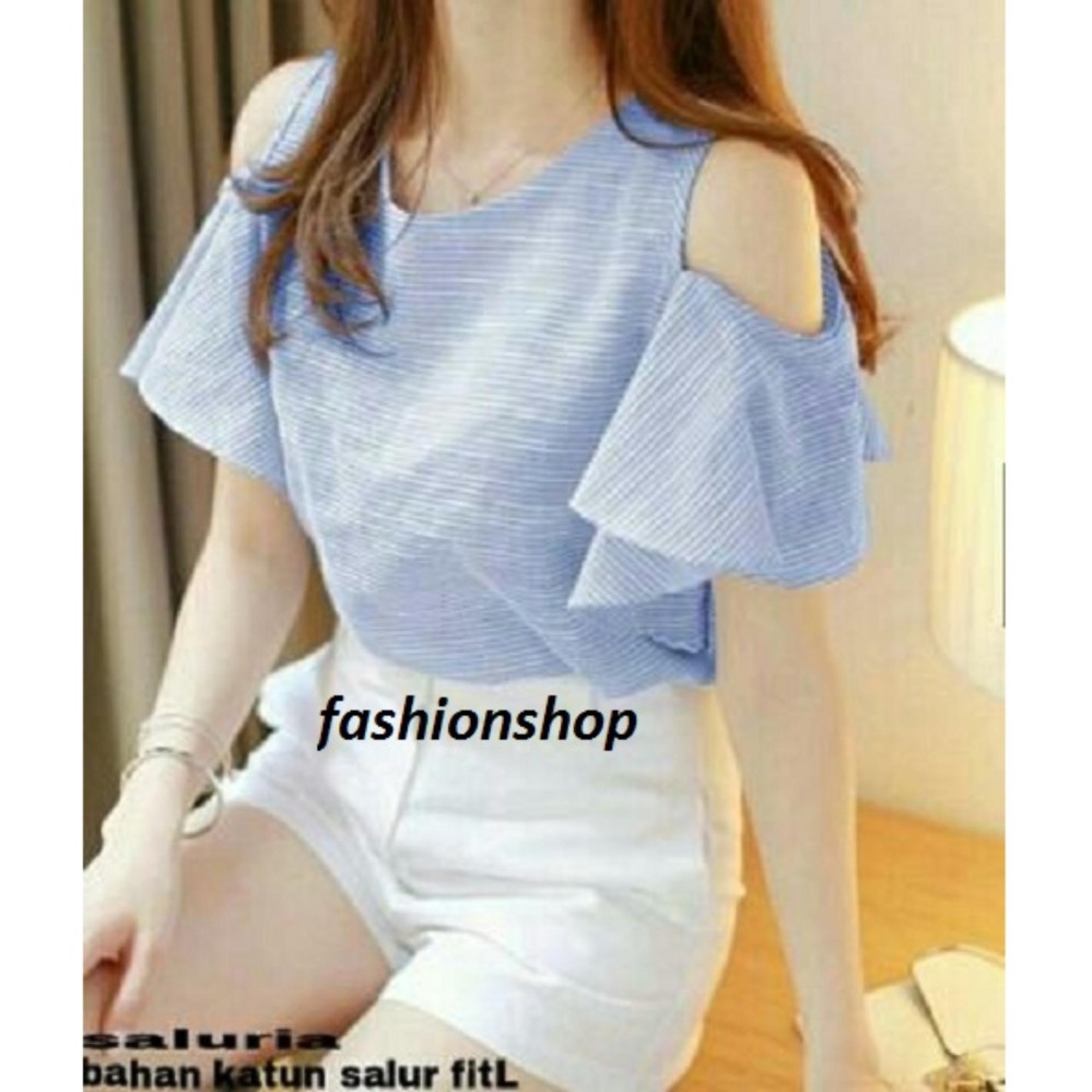 Fashionshop Blouse Wanita Salurina / Baju Wanita / Blouse Korea / Atasan Wanita / Baju Formal / Kemeja Wanita / Kemeja Formal / Atasan Muslim / Kemeja Cewek Tunik   