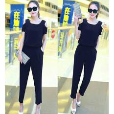 Fashionshop Jumpsuit Elis Navy / Setelan Wanita /Jamsuit / Jamsuit Wanita / Celana Panjang / Celana Kodok / Baju Kodok