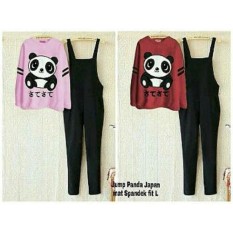 Fashionshop Jumpsuit Panda + Free Inner / Setelan Wanita /Jump panda / Jamsuit Wanita / Celana Panjang / Celana Kodok / Baju Kodok / Dress Muslim / Gamis Wanita / Hijab Serut / Hijab Muslim / Fashion Muslim/ Gamis Modern/ Kemeja Muslim / Atasan Wanita